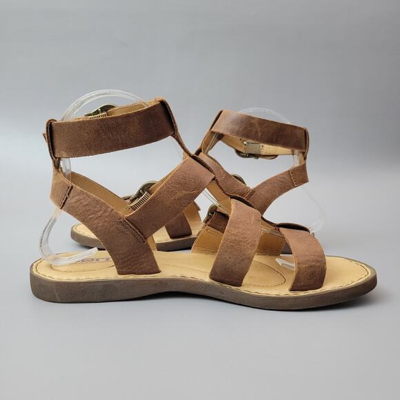 Born Haidee 7M Comfort Leather Gladiator Boho Sandals Brown - Picture 2 of 9